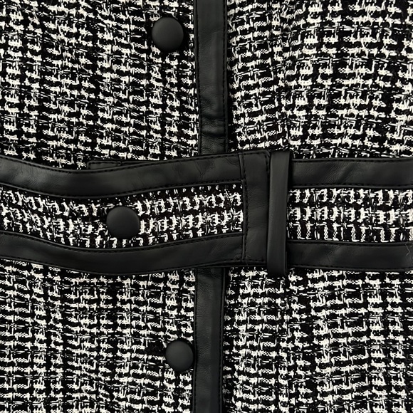 Anthropologie Maeve Tweed Mini Dress Black White NWOT - Picture 8 of 16